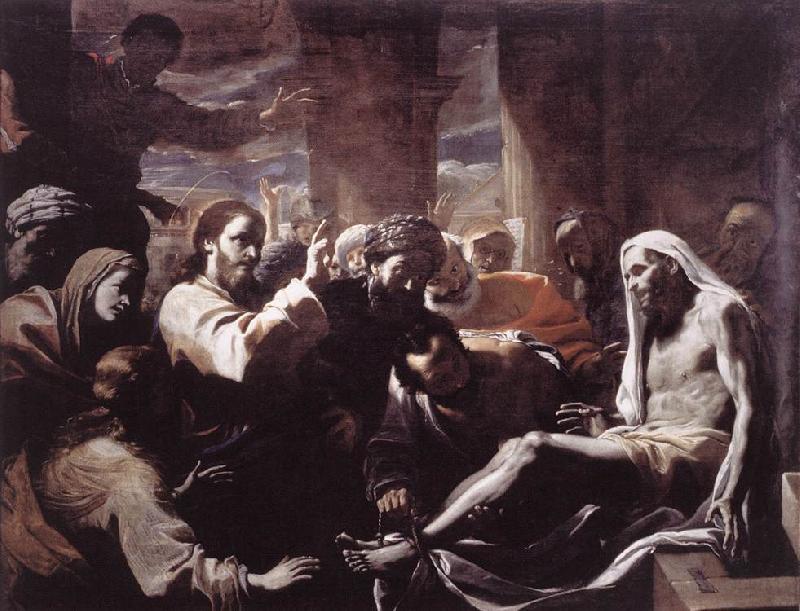 PRETI, Mattia The Raising of Lazarus  hfy Sweden oil painting art